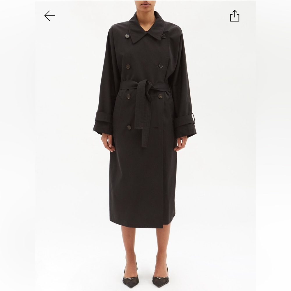 RAEY - BLACK TRENCH COAT - SIZE 4 US